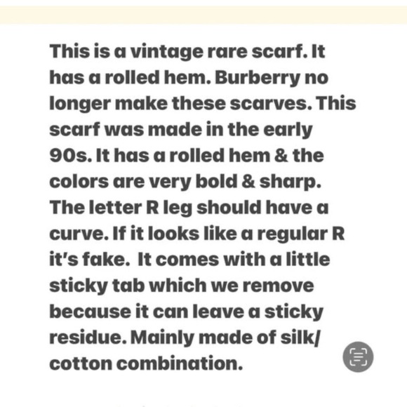 Burberry scarf 20x19.5” nwot clean - Picture 2 of 8